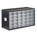 CRAFTSMAN Storage Organizer, 30 Small Drawer Modular Storage System, Easily Stackable (CMST40730), Plastic, Black, White
