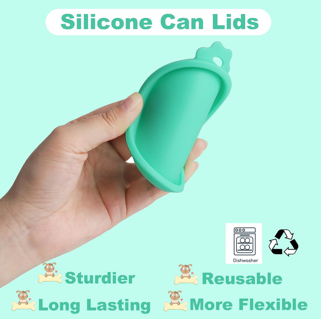 COMTIM Can Covers for Dog Food Cans, Silicone Pet Dog Food Can Covers Lids for 13 oz 12.5 oz 13.5 oz Cans...or Cat Food Cans 6 oz, Reusable Can Toppers Can Saver Covers for Canned Goods