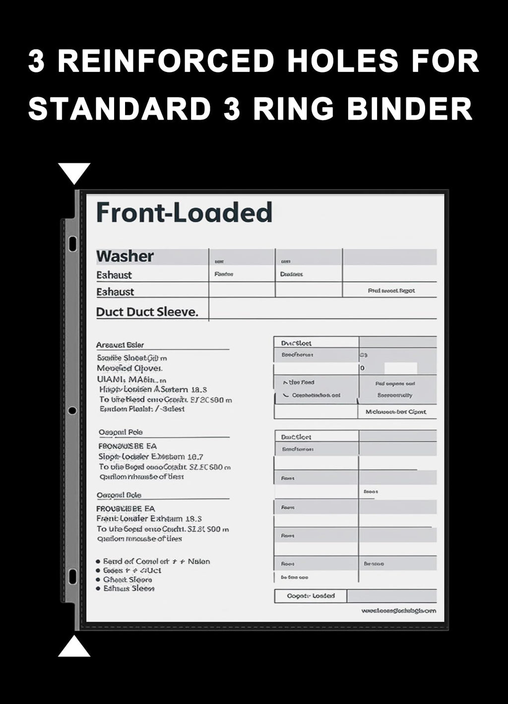 Sheet Protectors 8.5 x11 Inch, 100 Pack Page Protectors for 3 Ring Binder, Top Loading Plastic Sleeves with Reinforced 3-Hole Punch for Binders, Letter Size, for Documents and Photos, Office Supplies.