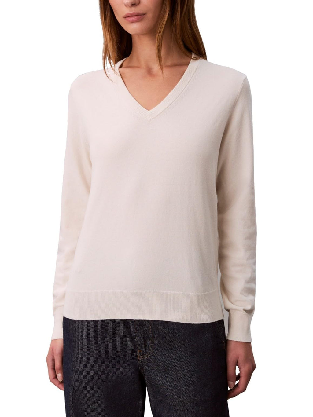 Calvin Klein Women's Monogram Logo V-Neck Sweater