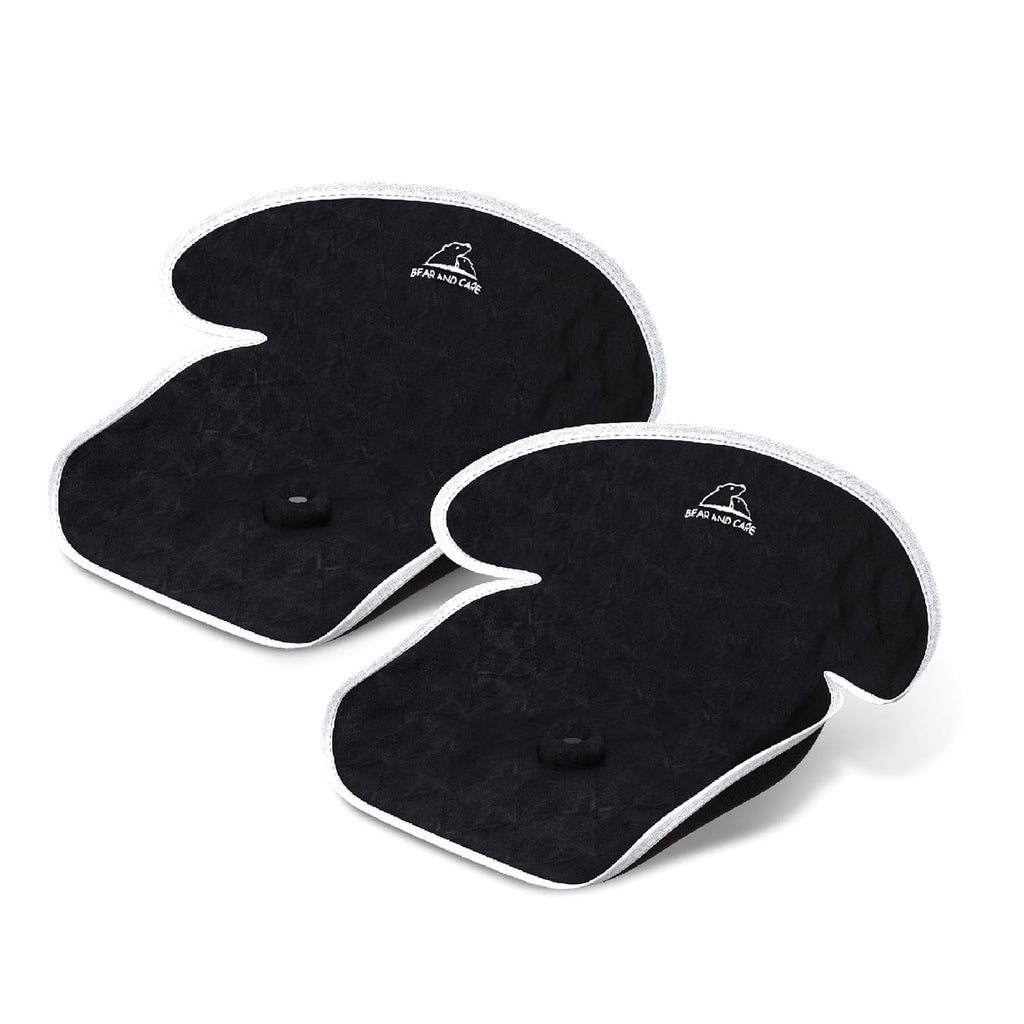 Bear and Care - Piddle Pads - Strollers, Bouncers & Car Seat Pad, Waterproof & Machine-Washable Cover on Car Potty for Toddler Toilet Training (Black, 2 Count (Pack of 1))