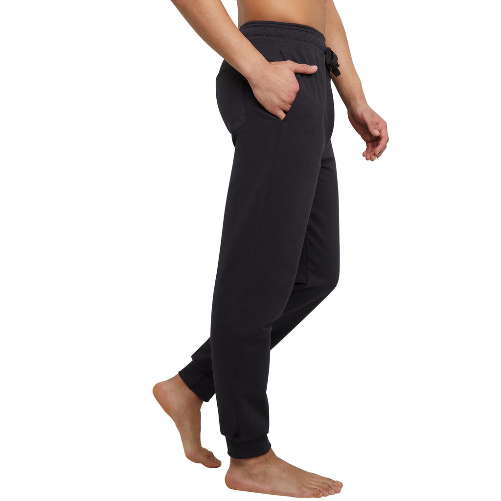 Hanes Men's Jogger Sweatpant with Pockets, Black, Small