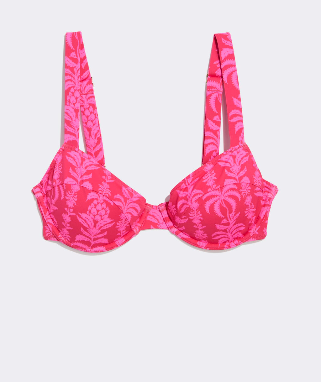 vineyard vines Amagansett Underwire Bikini Top, Coral Punch Print, S