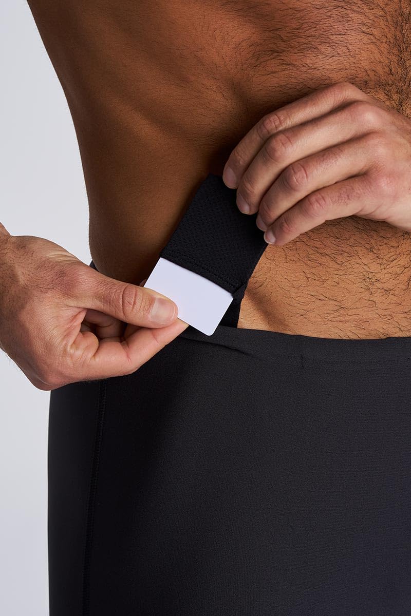 Men's Swim Tights - UPF 50+ Sun Protection - Deep Water in Black