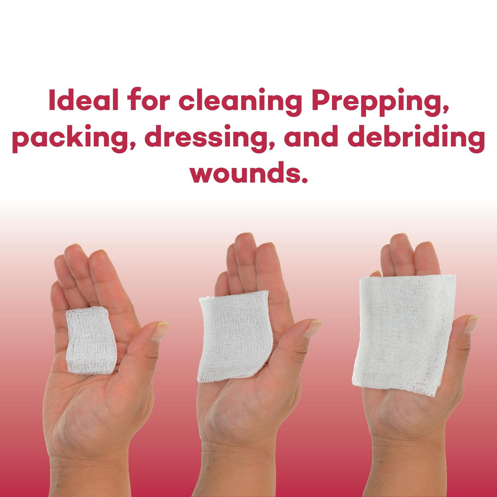 Dealmed 3’’ x 3’’ Sterile Gauze Pads (100 Count) Disposable and Individually Wrapped Medical Gauze Pads, Wound Care Product for First Aid Kit and Medical Facilities (Pack of 1)