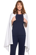 Coolibar Beach Shawl - UPF 50+ Sun Protection - Sanibel in White