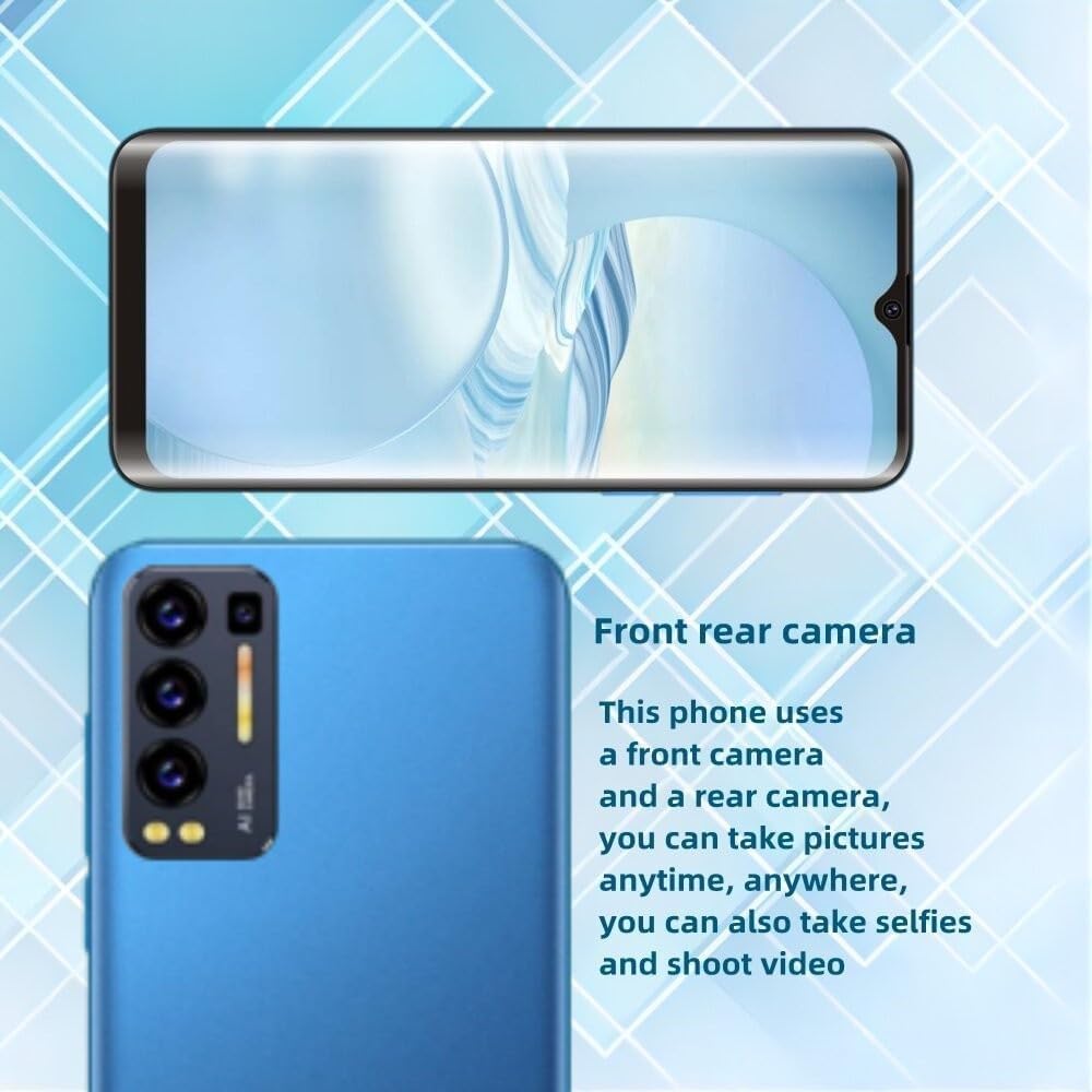 Unlocked Smartphone 6.52 inch Cell Phone for Android，S88U Unlocked Cell Phone，Dual SIM Card，1GB RAM 16GB ROM，Supports SIM Card Frequency Band of 3GWCDMA：850MHZ/2100MHZ，Android Smartphone (Blue)