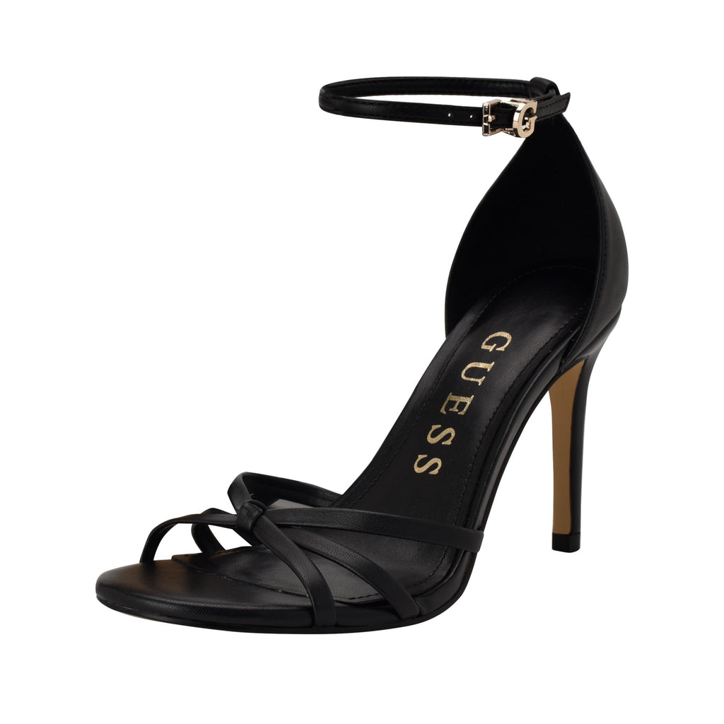 Guess Women's Spring Heeled Sandal, Black 002, 5