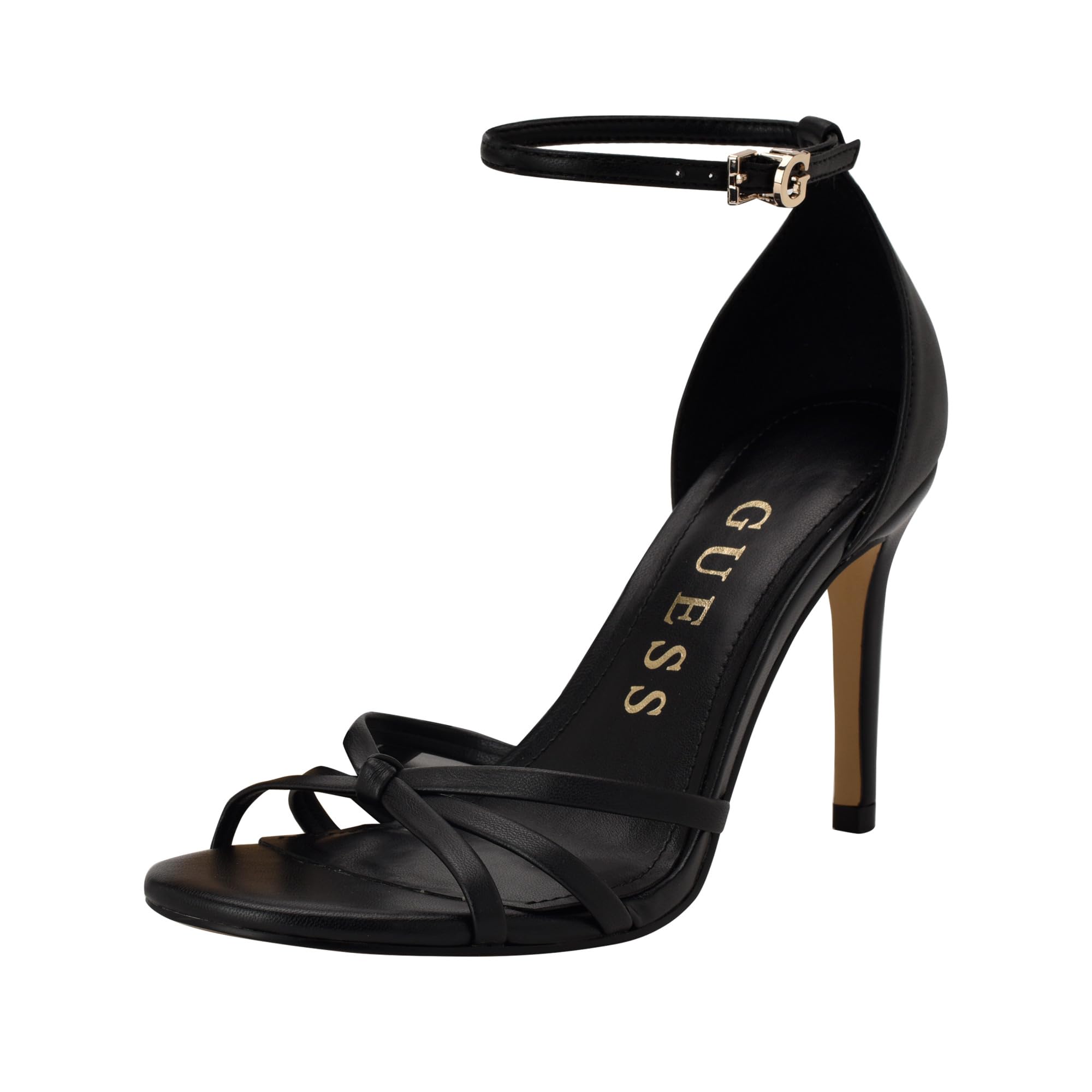 Guess Women's Spring Heeled Sandal, Black 002, 5