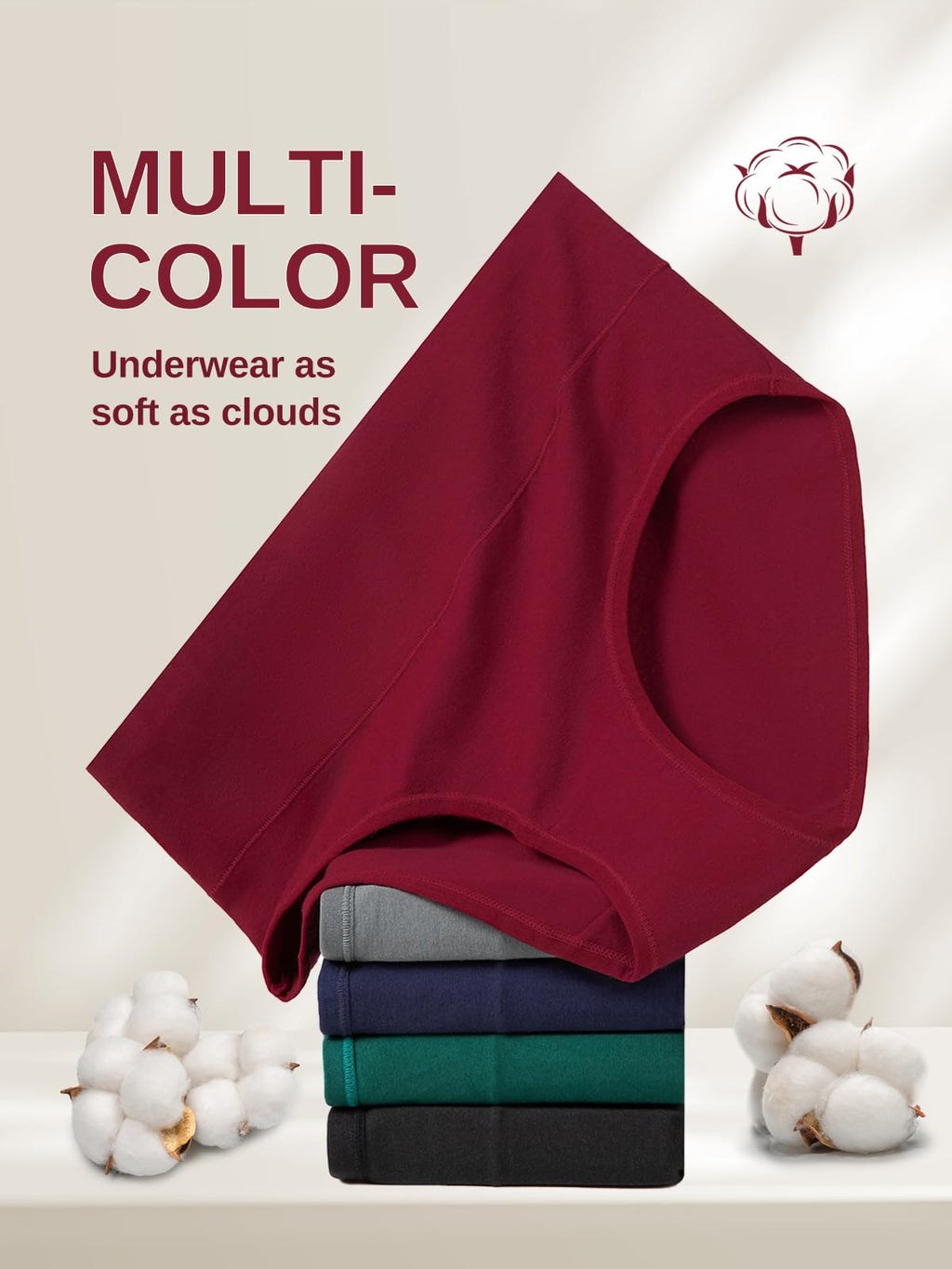 Vevmon Cotton Underwear for Women High Waisted Full Coverage Briefs Soft Ladies Panties 5 Pack(US, Alpha, X-Large, Regular, Regular, A-5 Pack 5 Colors)
