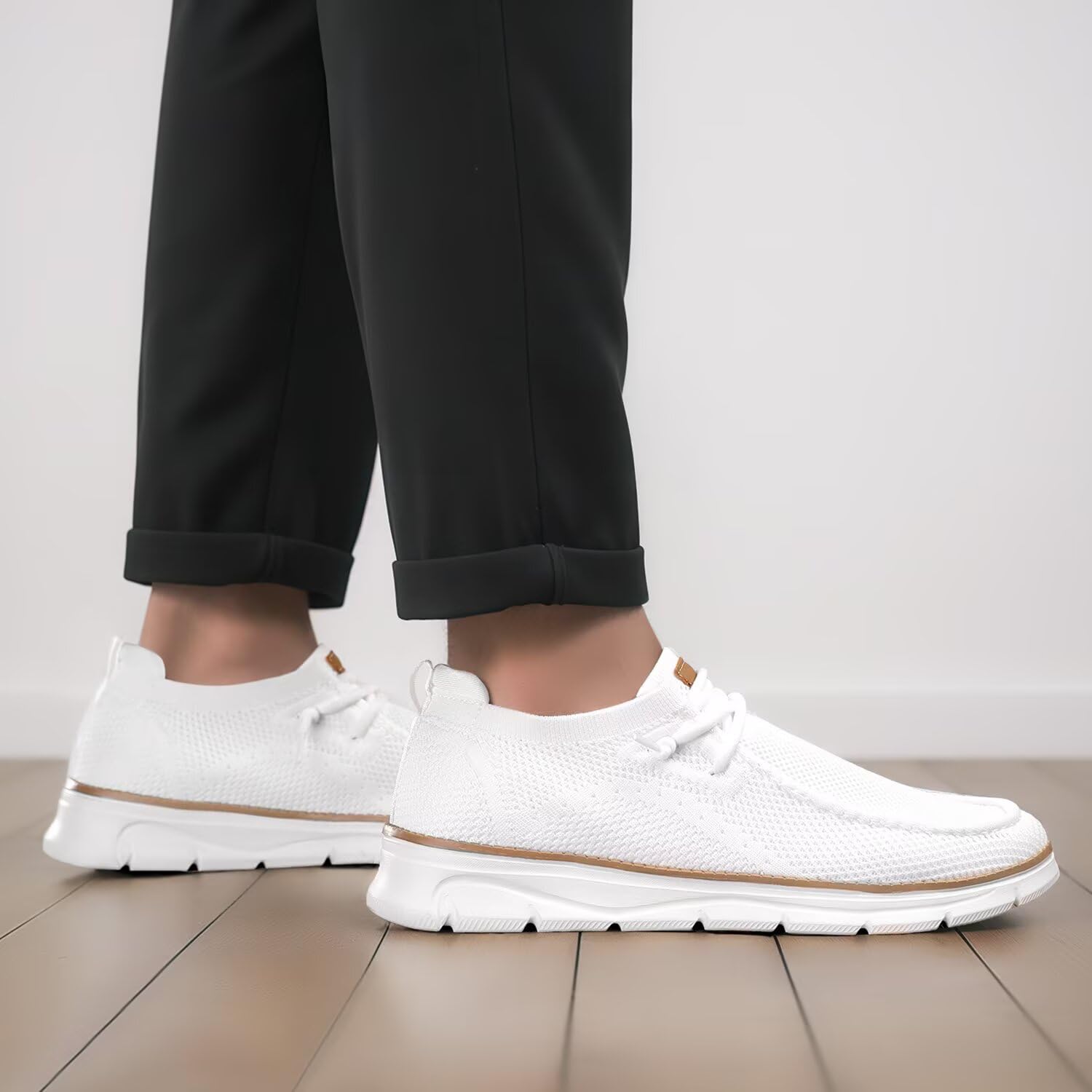 Mens Slip-on Loafers Comfortable Boat Shoes Casual Walking Sneakers Mesh Business Oxfords Work Lightweight Soft Sole