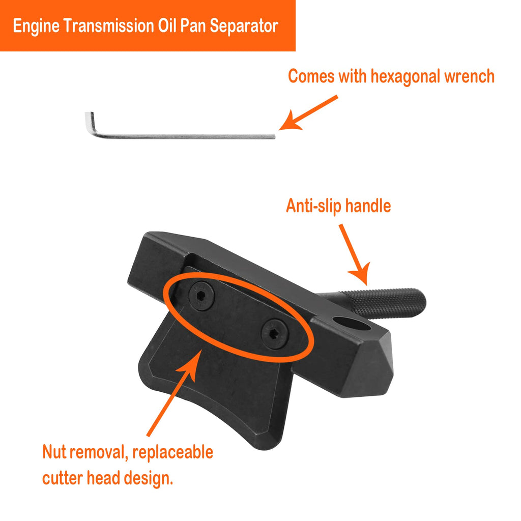 Mejiao Oil Pan Separator Tool with Hex Wrench Fit for Benz/BMW Car Engine Repair Tool Transmissions Oil Pan Separator