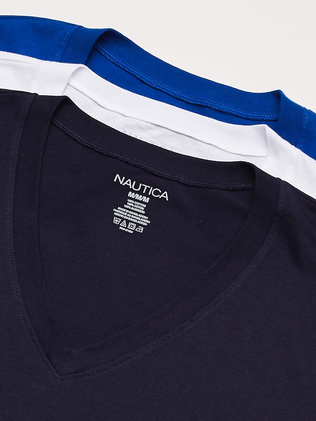 Nautica Men's Cotton V-Neck 3-Pack T-Shirts