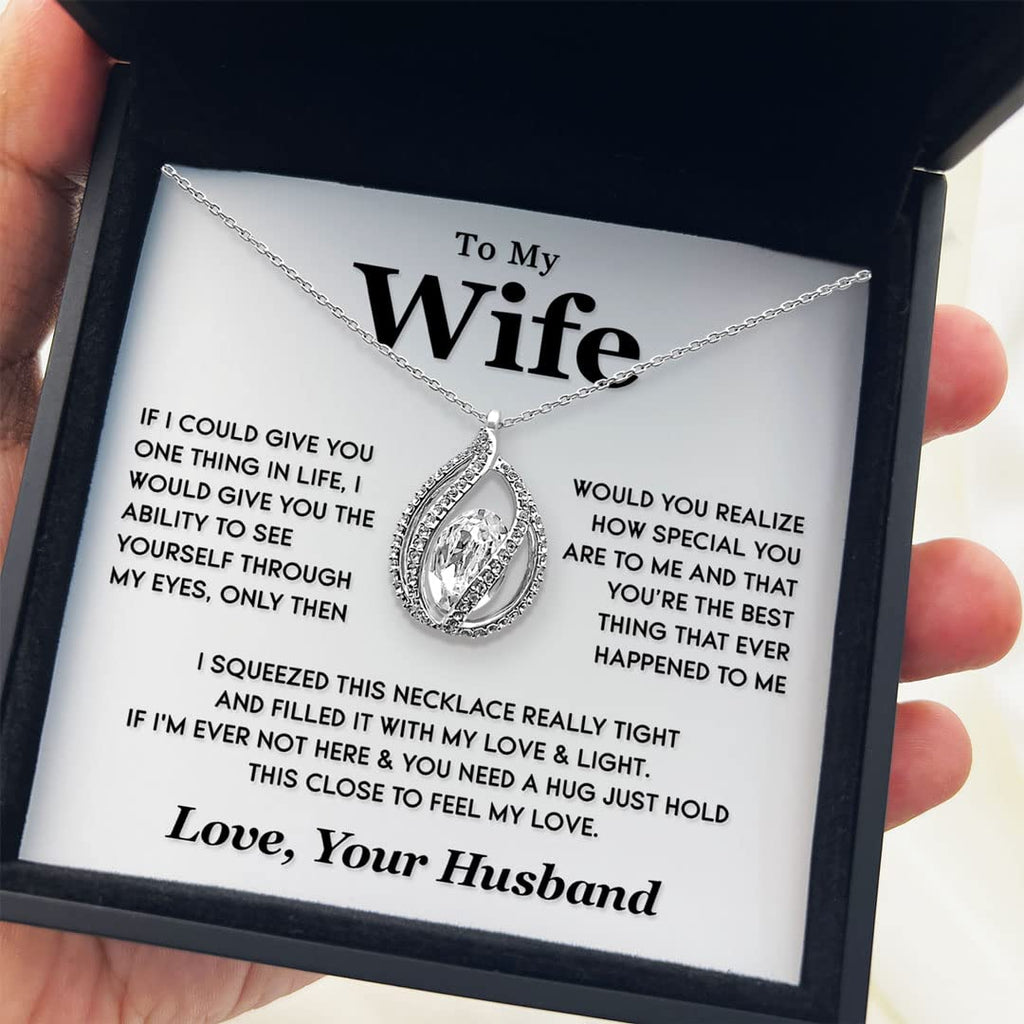 TRYNDI To My Wife Necklace from Husband - Heartfelt Valentines Gift for Wife, Women's Jewelry for Anniversary, Birthday, Christmas, Valentine's Day, Mother's Day