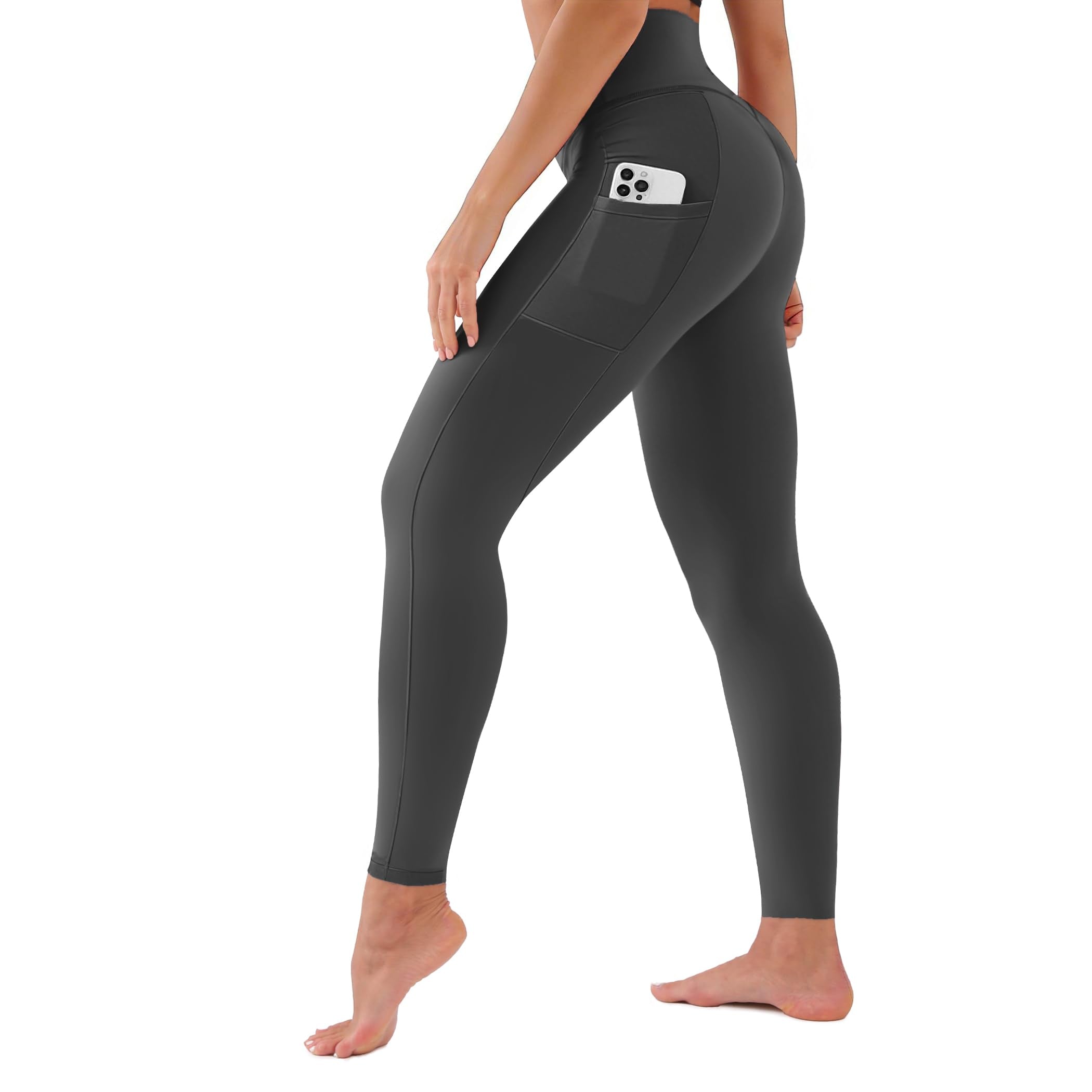 GYMGUN Leggings for Women with Pockets Buttery Soft -Tummy Control High Waisted Workout Yoga Pants for Running Plus Size