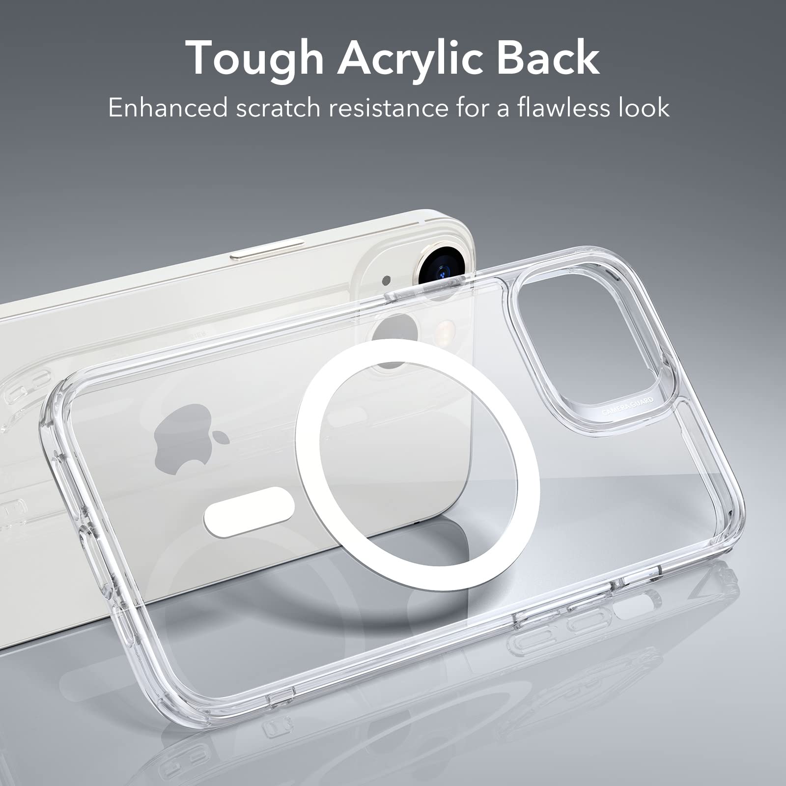 ESR for iPhone 14/iPhone 13 Case, Compatible with MagSafe, Classic Hybrid Magnetic Mobile Phone Case iPhone 14/13 Case, Military Standard, Drop Protection, Clear