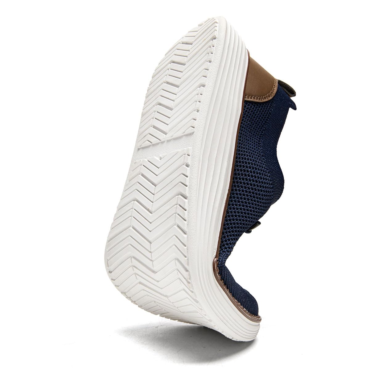 WOHHHW Men's Loafers Slip On Shoes Men Boat Shoes Casual Walking Shoes for Men Comfort Lightweight Breathable Dark Blue Size 11