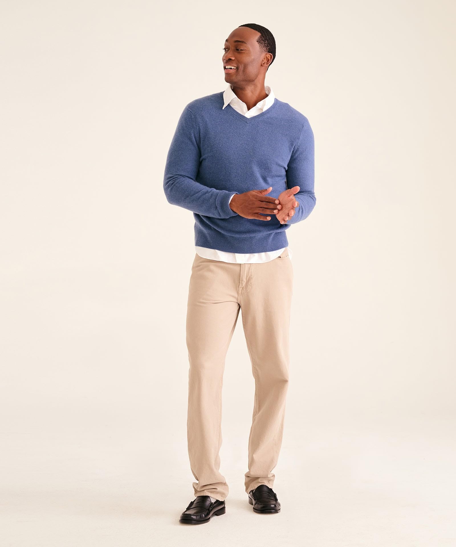 NAADAM Men's Original 100% Pure Cashmere V-Neck Pullover Sweater