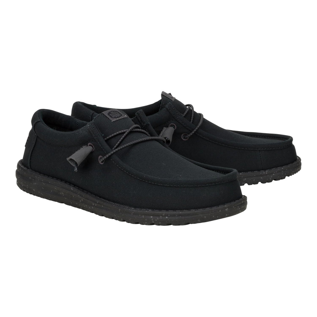 HEYDUDE Wally Canvas Mono Black/Clay Size 13, Men’s Shoes, Slip-on Loafers, Comfortable & Light-Weight