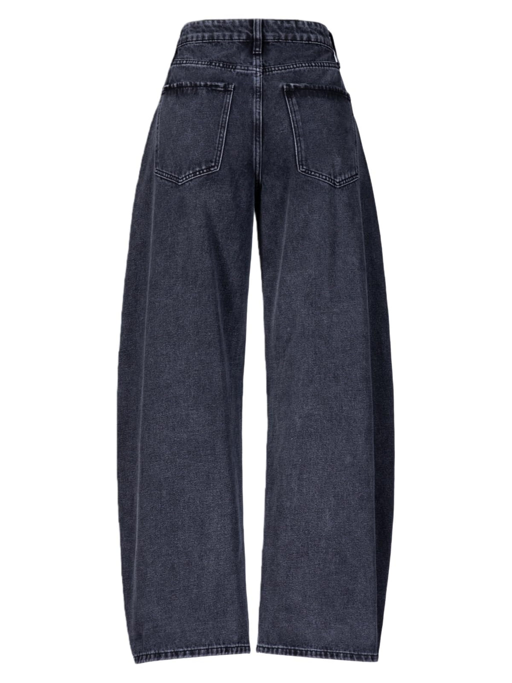 SHAPUM Black Baggy Barrel Jeans for Women High Waisted Trendy Balloon Jeans Retro Pear Shaped Boyfriend Distressed Jean