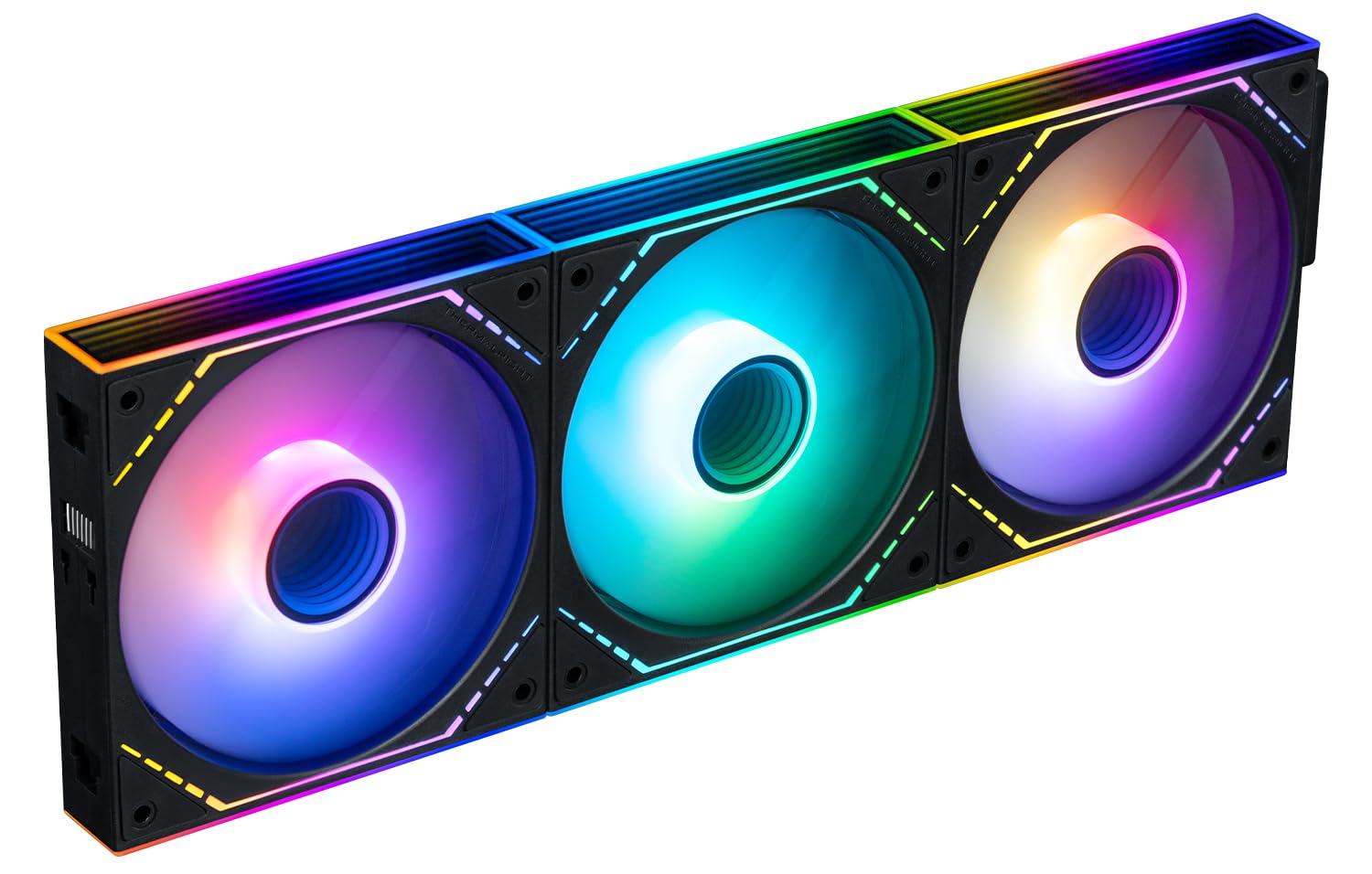 Thermalright TL-M12Q-S X3 120mm PC Case Fans, 2000RPM High Airflow, ARGB Daisy-Chain, Infinity-Mirror Lighting, 3-Pack