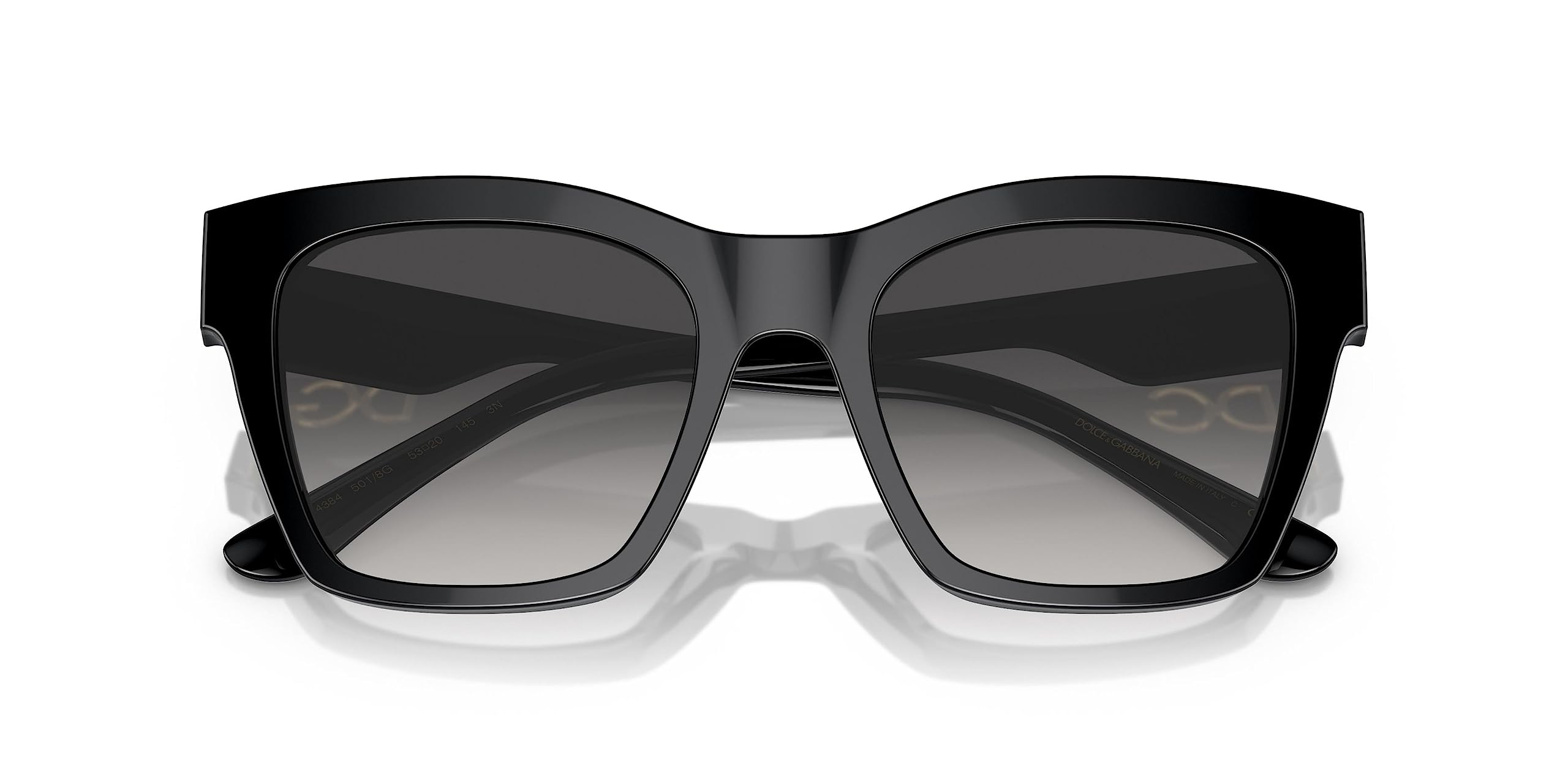 Dolce & Gabbana Womens DG4384 Black/Grey Gradient One Size One Size