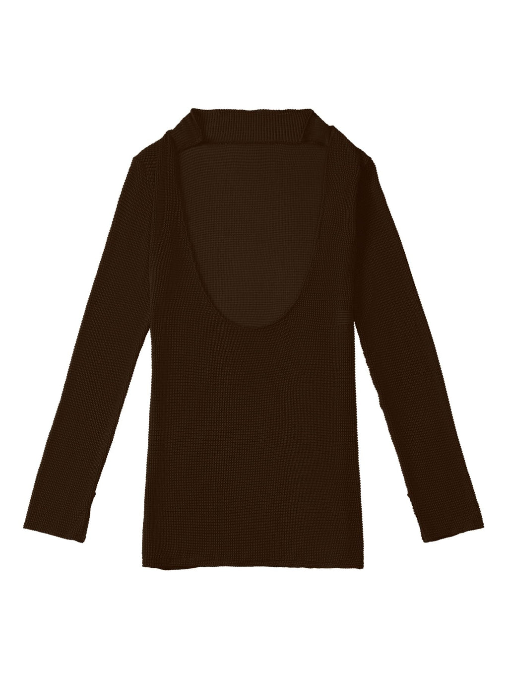 Lilosy Sexy Crochet Sheer Long Sleeve Cover Up Swim Bathing Suit Beach Dress One Piece See Through Women Swimwear Dark Brown Medium