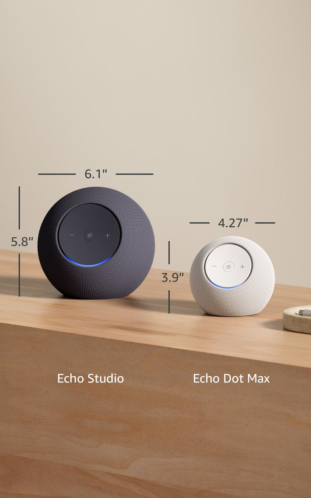 Echo Dot Max (newest model) stereo pair, Graphite