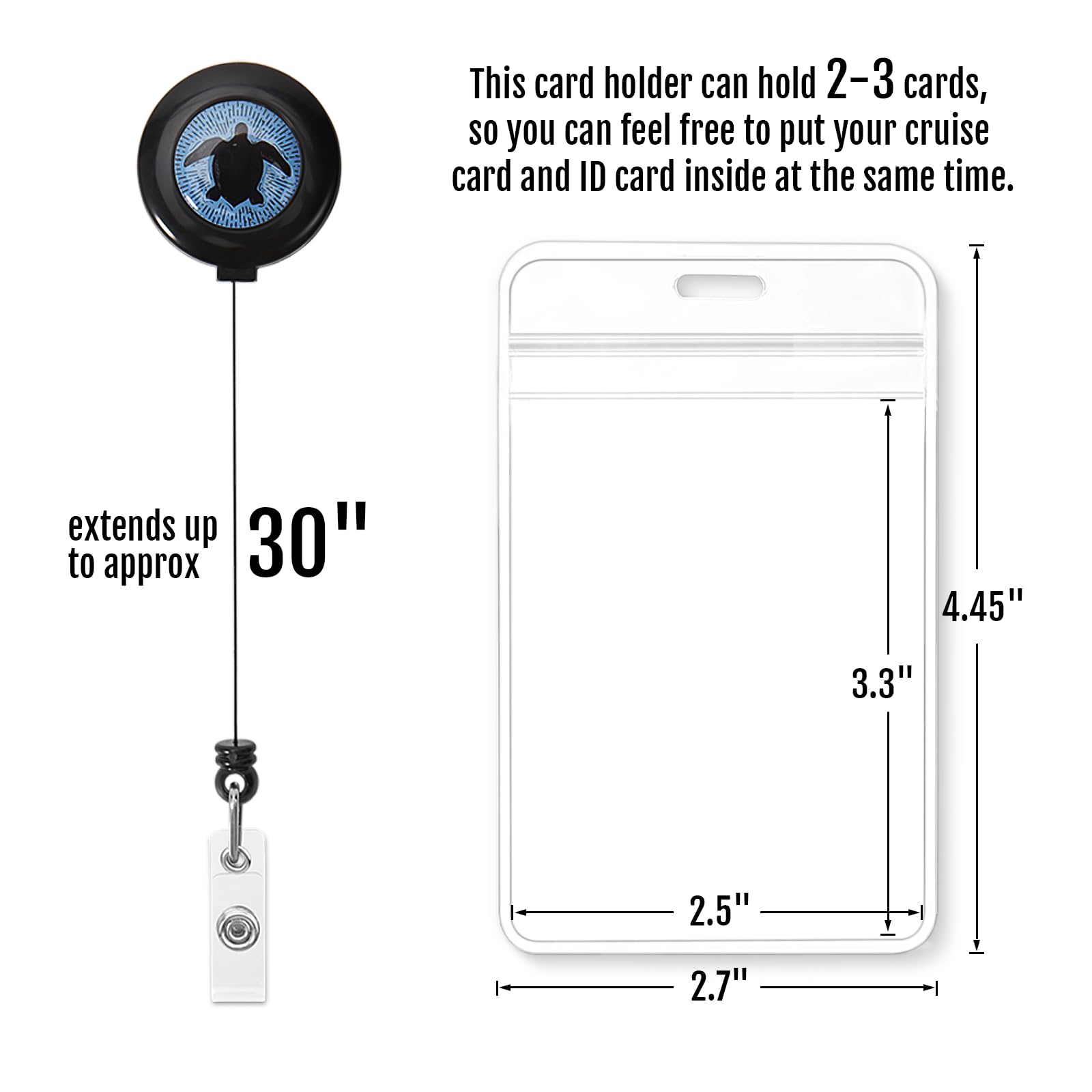 MNGARISTA Cruise Lanyards, Adjustable Lanyard with Retractable Reel, Waterproof ID Badge Holder for All Cruises Ships Key Cards, 2pack