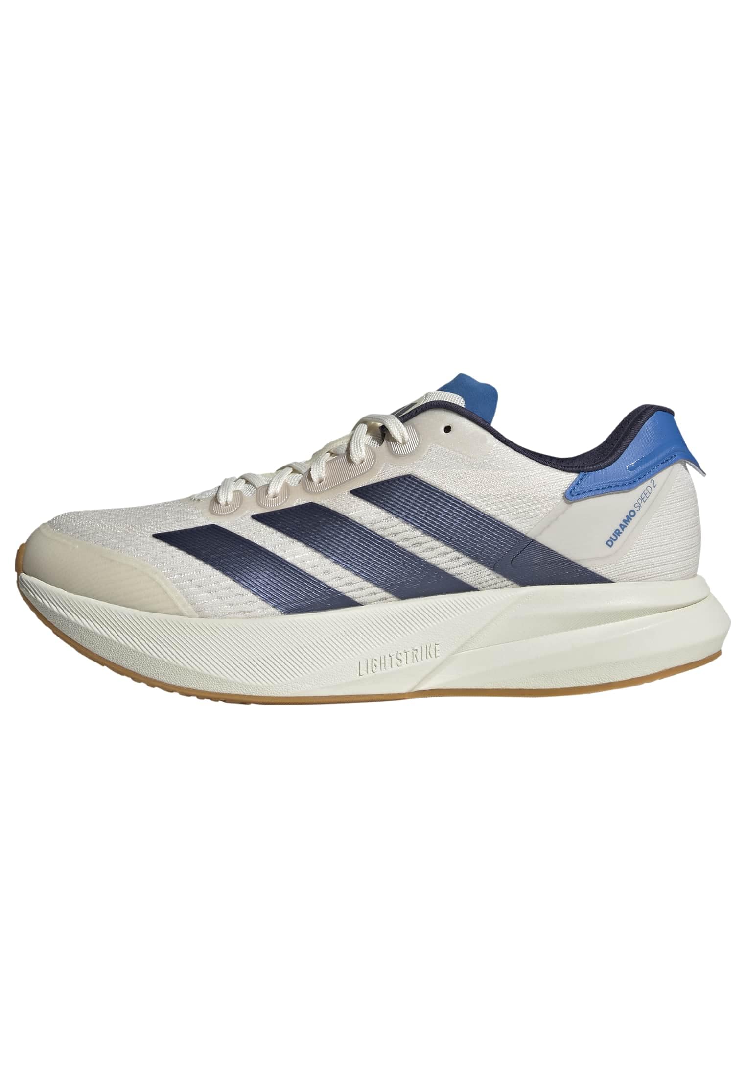 adidas Men's Duramo Speed 2 Running, Chalk White/Shadow Navy/Ray Blue, 13