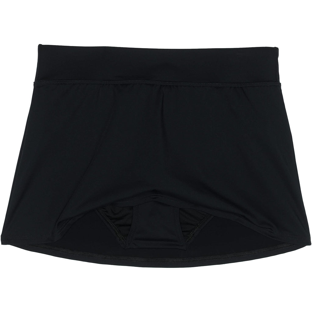 Lands' End Womens Chlorine Resistant Mini Swim Skirt Swim Bottoms Black Regular 4