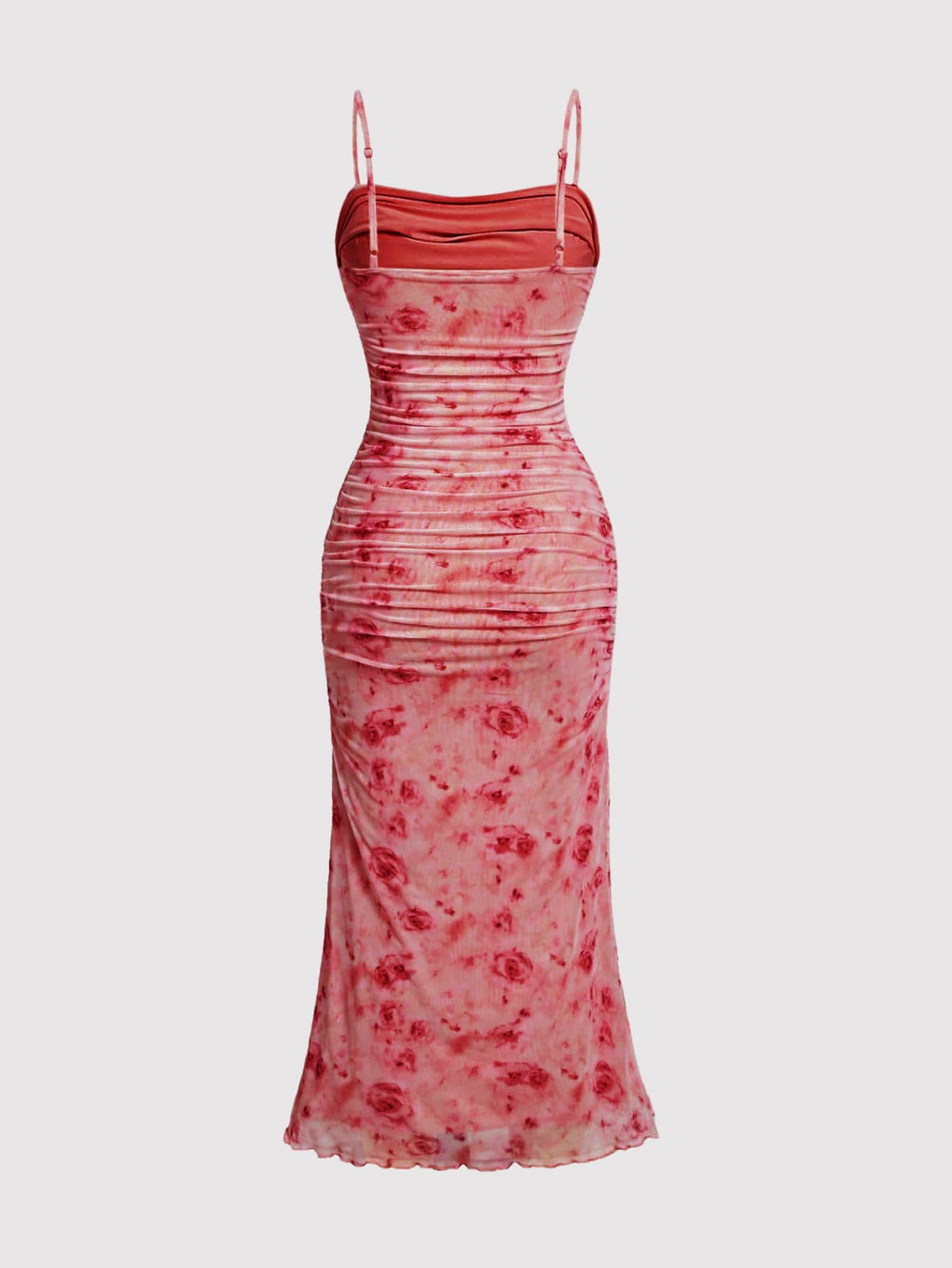 GORGLITTER Women's Floral Spring Summer Wedding Guest Dress Bridal Shower Cocktail Tea Party Beach Midi Sun Dress 2026 Burgundy Small