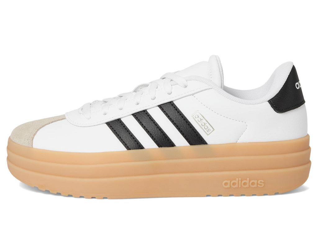Adidas Unisex-Kid's VL Court Bold, White/Black/Wonder Beige, 4