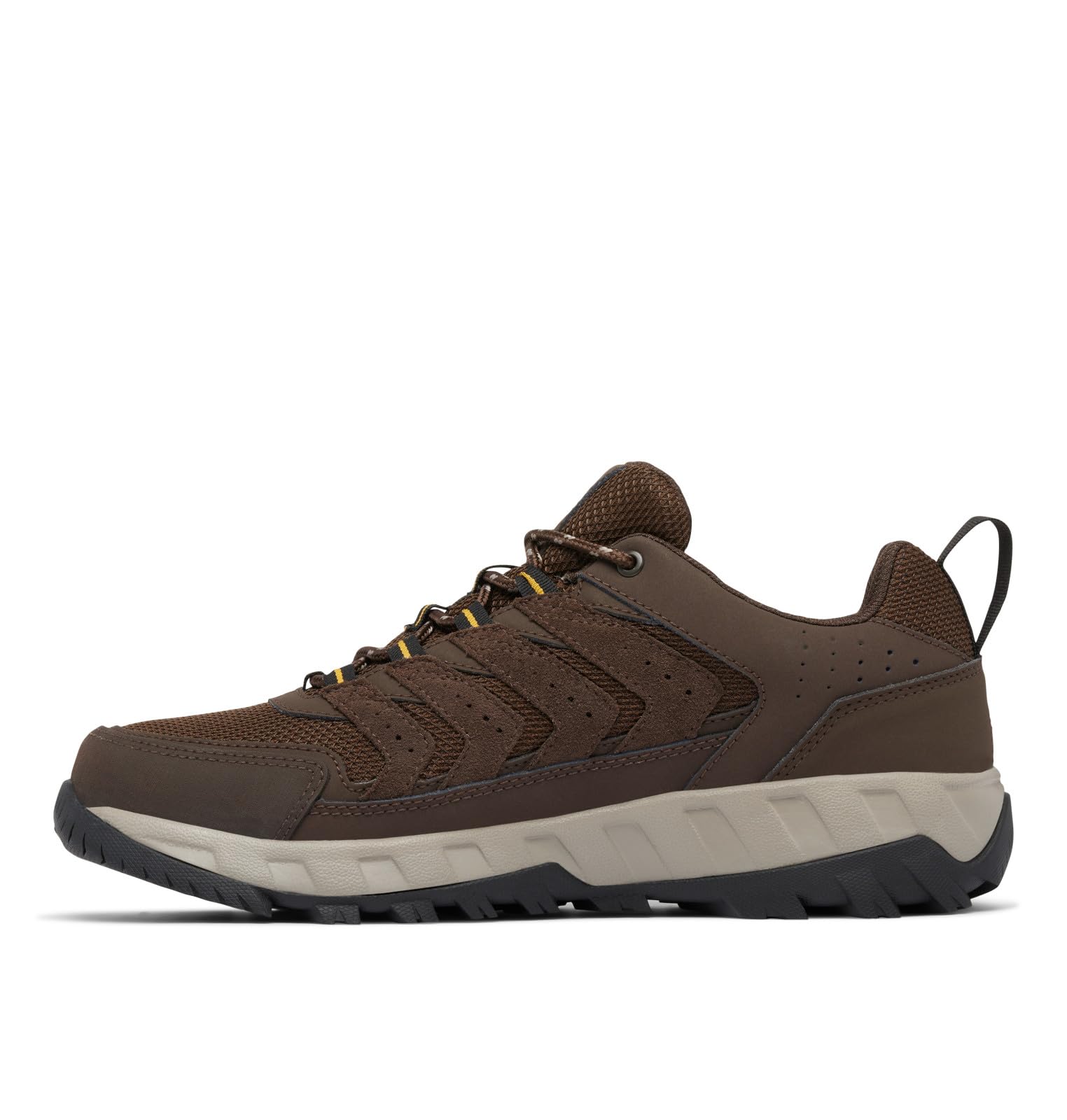Columbia Men's Strata Trail Low Waterproof, Cordovan/Golden Yellow, 9.5 Wide