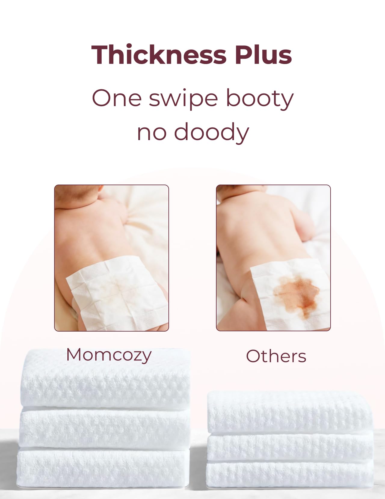 Momcozy Baby Wipes-Extra Large Size Design, 99% Water Based, Unscented & Hypoallergenic, Cleansing & Moisturizing Baby Wipes for Sensitive Skin, 12 Flip-Top Packs (720 Wipes Total)