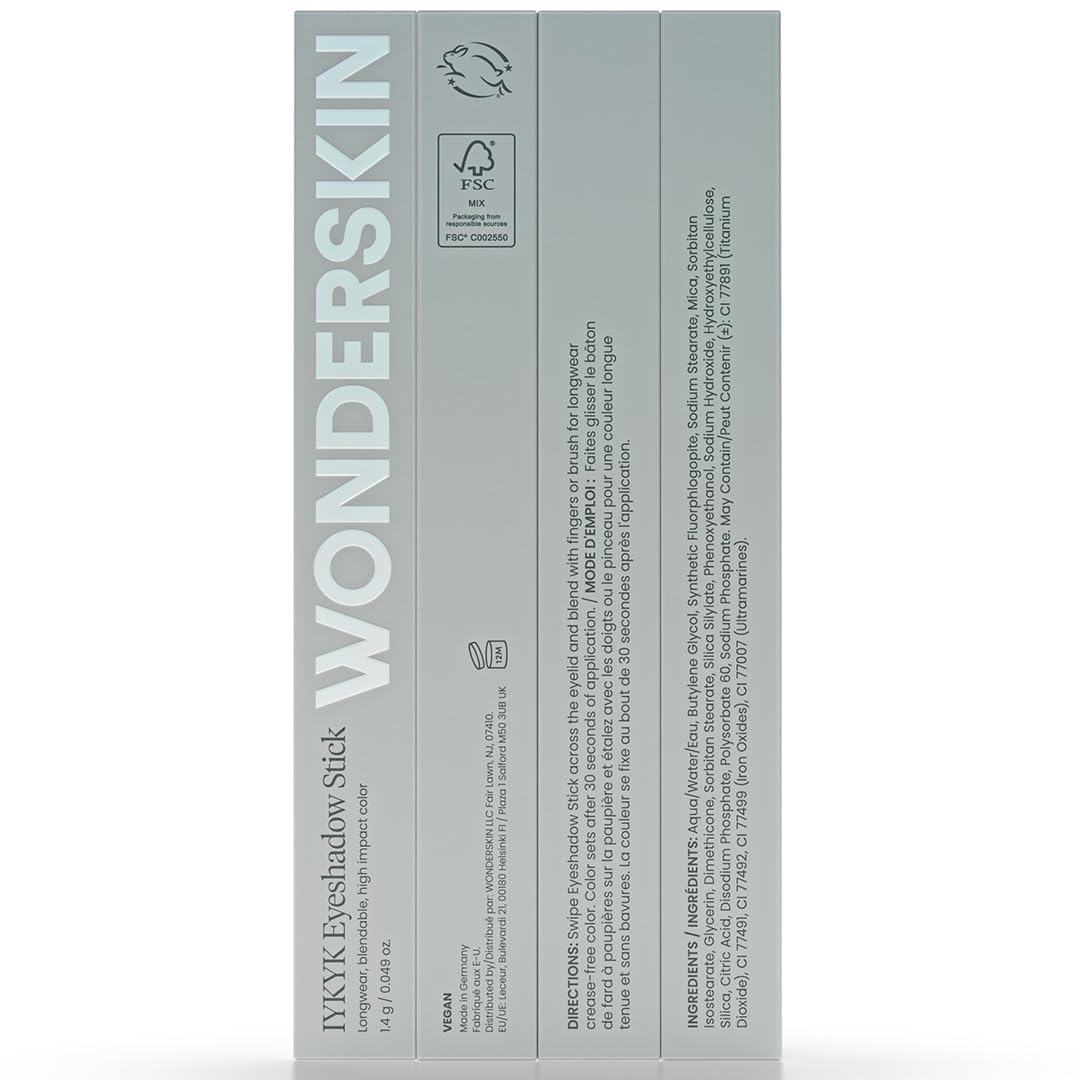Wonderskin IYKYK Eyeshadow Stick - Longwear Eye Shadow Sticks, Budge-Proof & Waterproof Shimmer Eyeshadow Stick with Built-in Sharpener (Vixen)