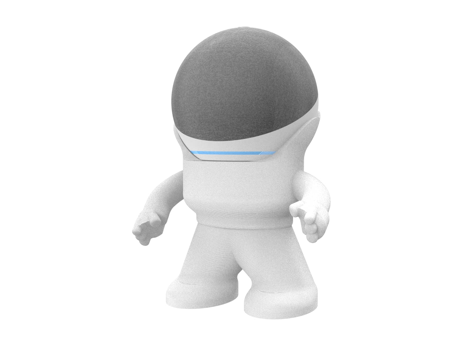 Splin Alexa Smart Speaker Echo Dot 4th or 5th Gen Desktop Stand Stand - Amazon- Mr. Bill (White)
