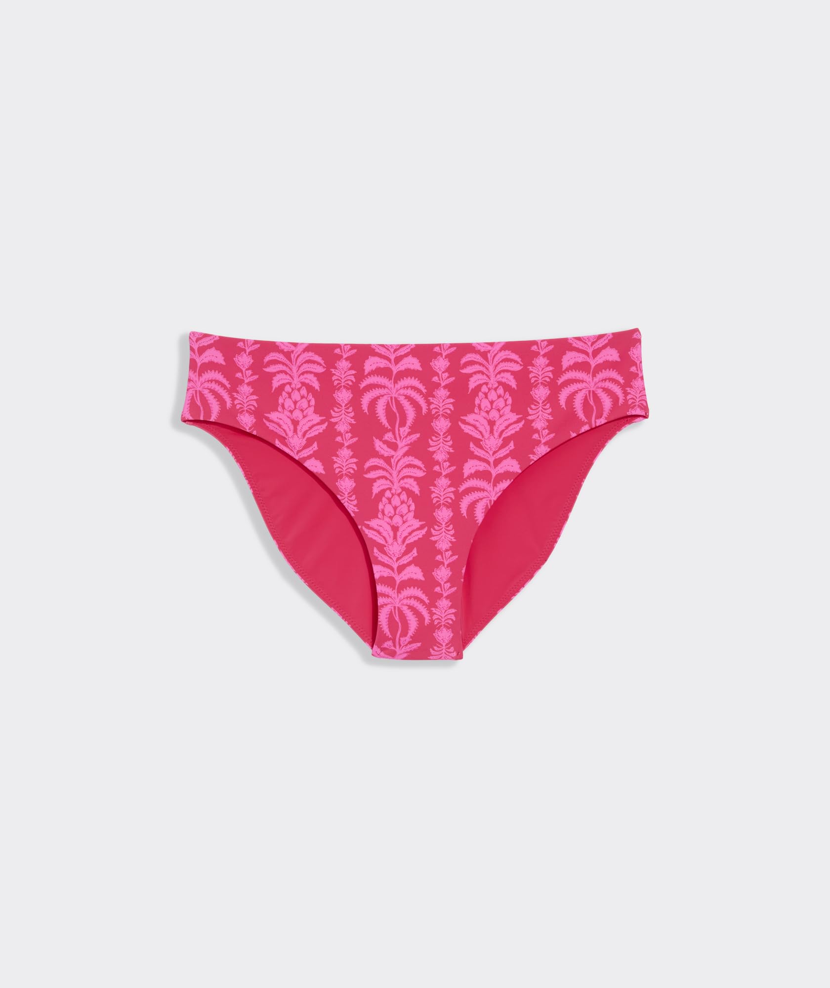 vineyard vines Wainscott Mid-Rise Bikini Bottom, Coral Punch Print, XS