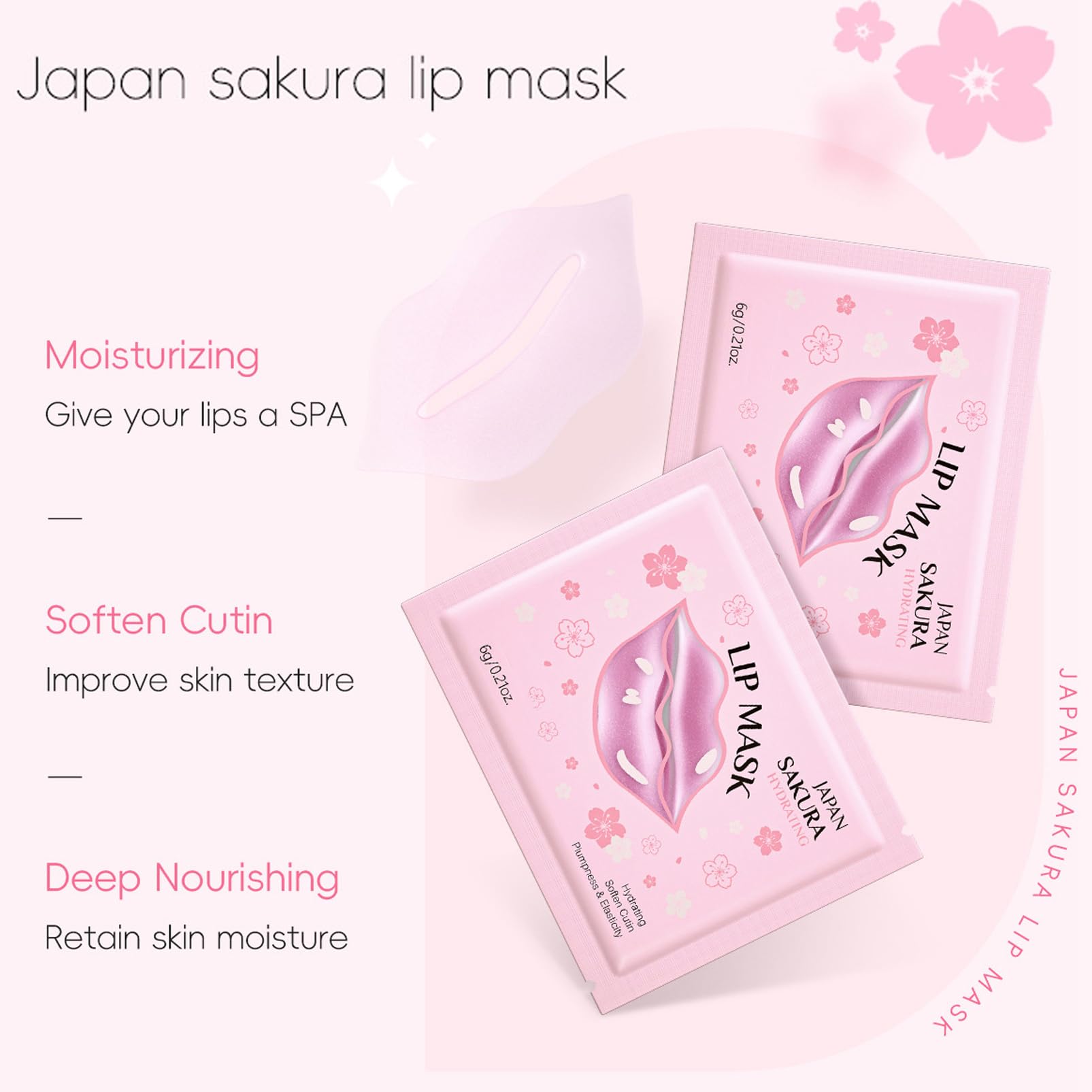 Skin Care Set For Teenagers Girls with Cute Mini Luggage,Sakura Skin Care Sets & Kits,Pamper Sets For Girls Gifts,Skincare Set,Serum,Cleanser,Sleep Mask,Mud Mask,Lip Mask,Hair Pins (Sakura)