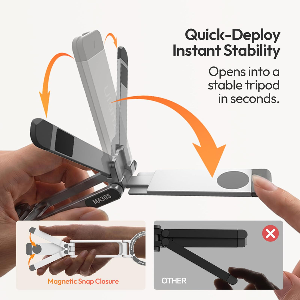 ULANZI MA30S Phone Tripod, Mini Tripod Stand for MagSafe