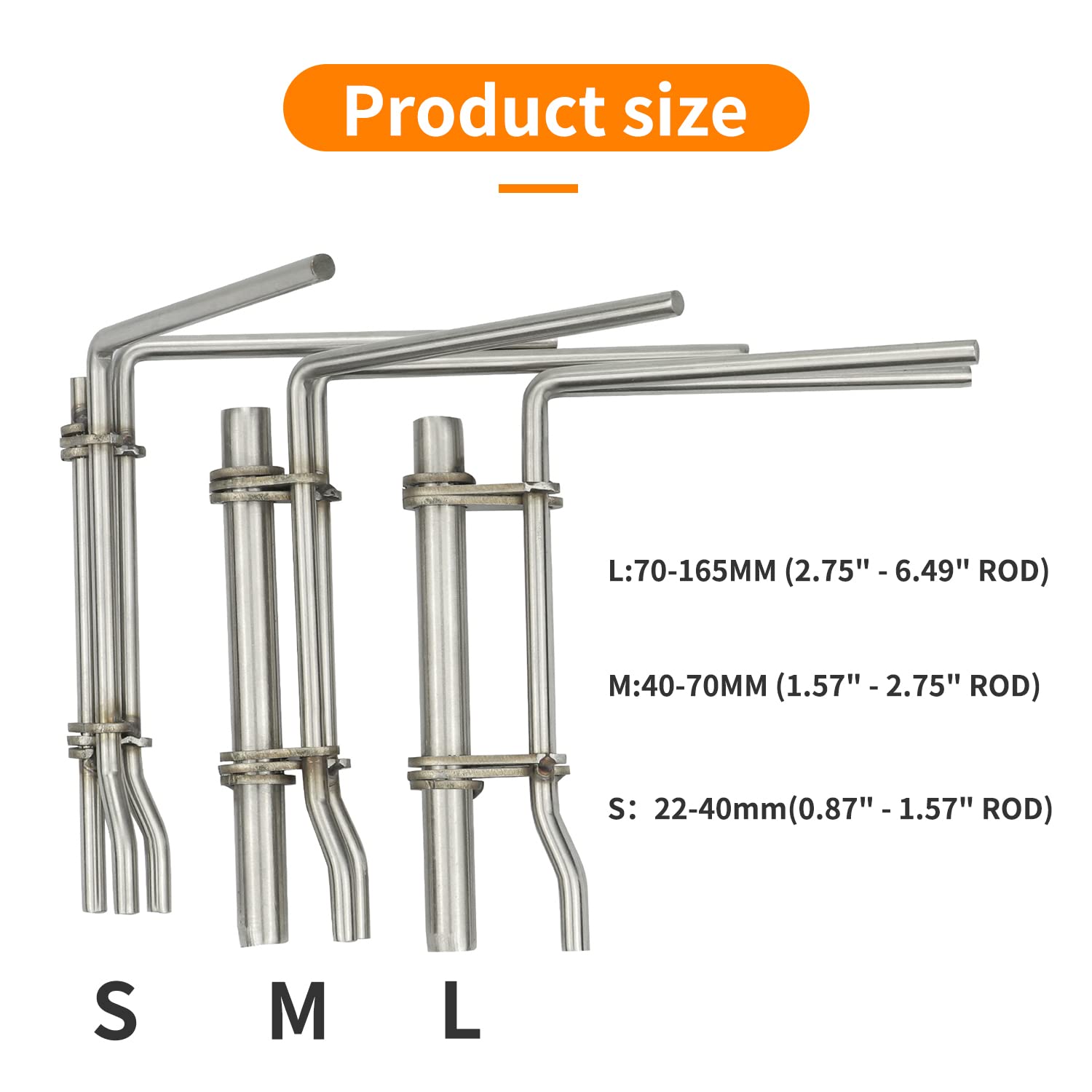 Mejiao Hydraulic Cylinder Piston Rod Seal Installation Tool, for U-Cup Seal Installer - 3 PCS （S/M/L）