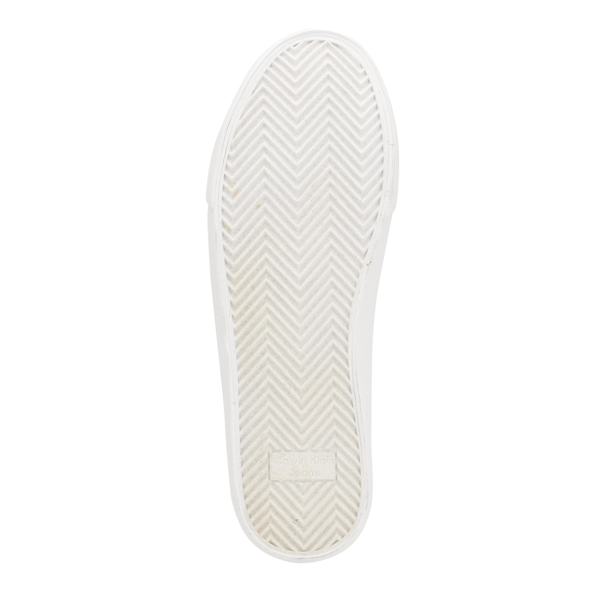 Calvin Klein Men's Rex Sneaker, White/Navy, 9