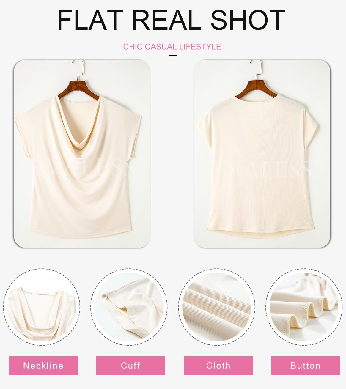 EVALESS Womens Tops Holiday Outfits for Women Fashion 2026 Elegant Cowl Neck Short Sleeve T Shirts Apricot Blouses for Women Dressy Casual Sexy Off Shoulder Summer Clothes Basic Teacher Shirts, Medium