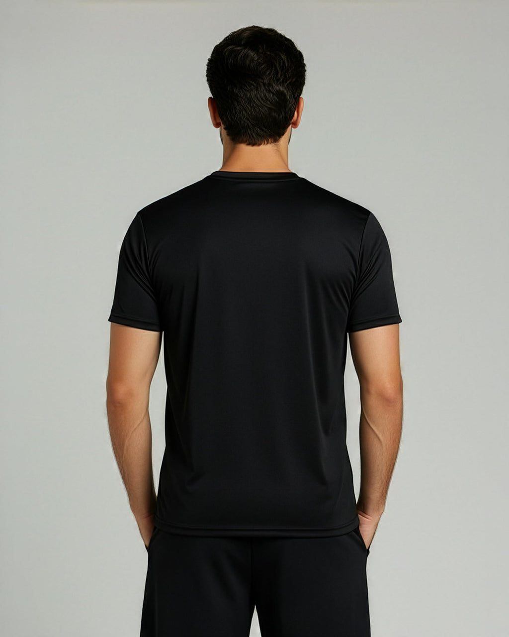 Real Essentials 4 Pack: Men's Dry-Fit Short Sleeve Pocket Crew Performance Athletic T-Shirt- Set 4, 5X