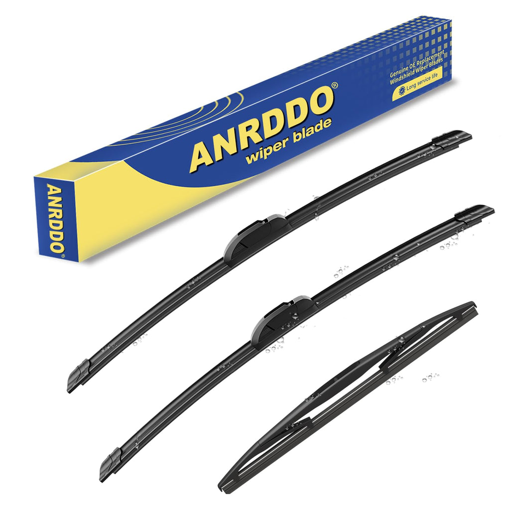 3 wipers Replacement for 2017 2018 2019 2020 2021 2022 Honda CRV CR-V, Windshield Wiper Blades Original Equipment Replacement - 26"+17"+12" (Set of 3) U/J HOOK
