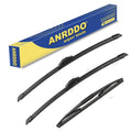 3 wipers Replacement for 2017 2018 2019 2020 2021 2022 Honda CRV CR-V, Windshield Wiper Blades Original Equipment Replacement - 26"+17"+12" (Set of 3) U/J HOOK