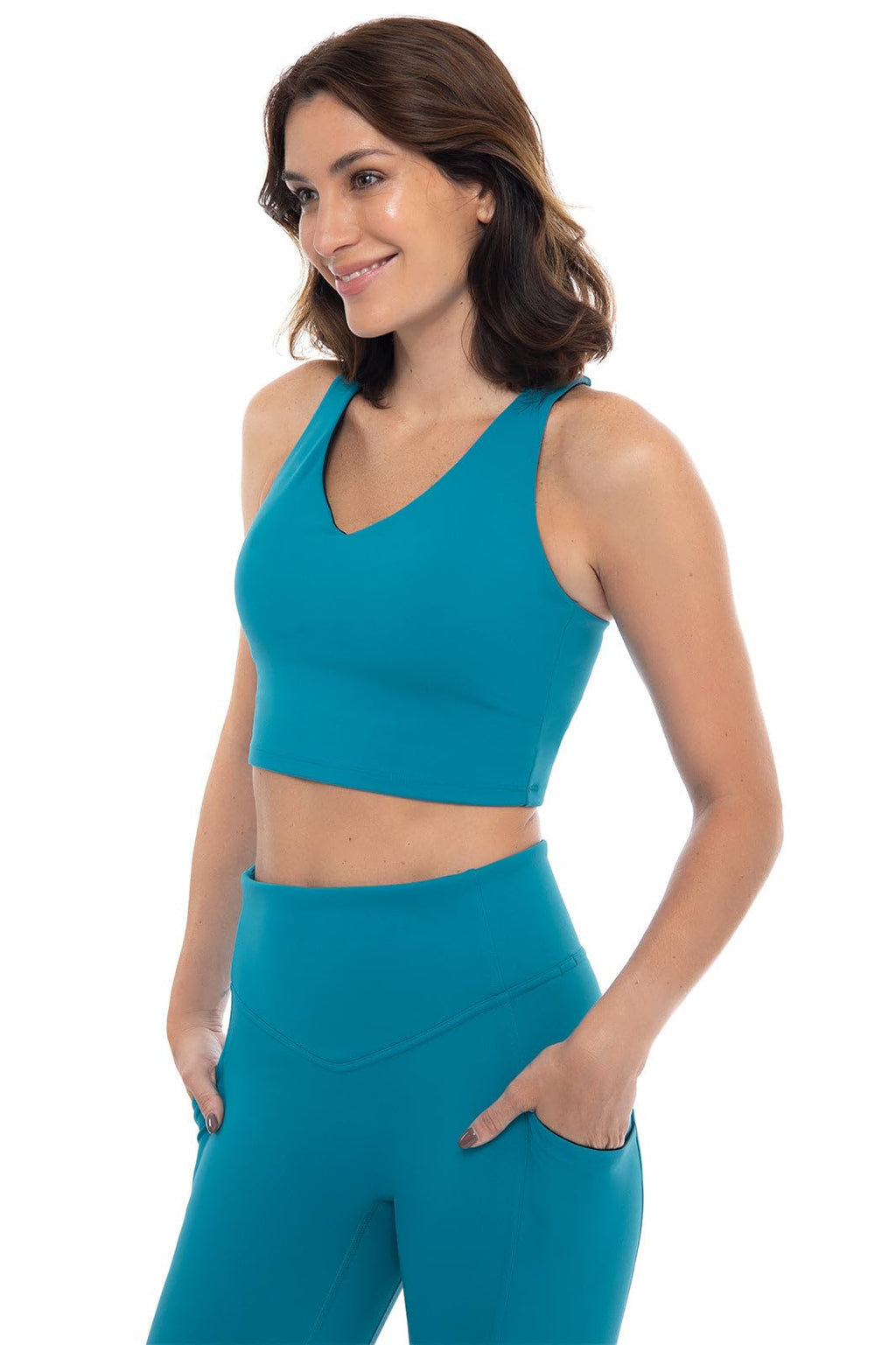 Coolibar UPF 50+ Women's Ananda Long Line Sports Bra - Sun Protective