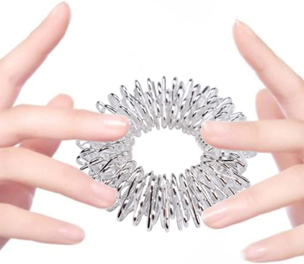 5Pcs Multicolor Finger Massage Rings Prickly Sensory Acupressure Ring, Color Professional Processed，Manual Massage Balls，Exercise One's Fingers Health Care Products Health and Household,Massage Tools