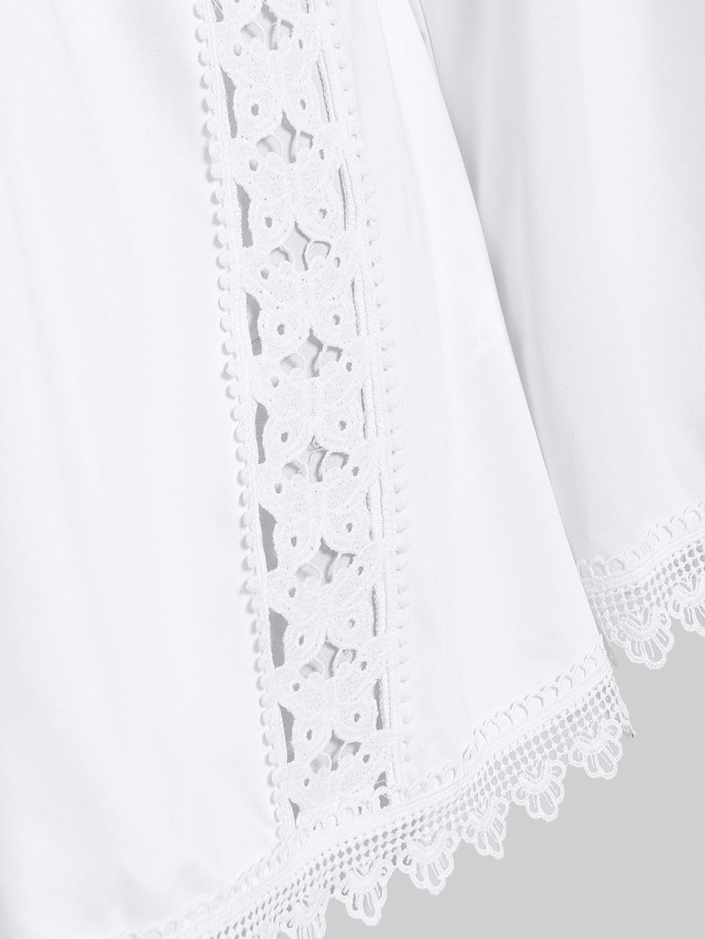ROSE GAL Women Plus Size Renaissance Peasant Blouses Lace Trim Hollow Out Cinched Bell Trumpet Sleeves Pirate Costume Top Medieval Victorian Costume(White_1/1X)