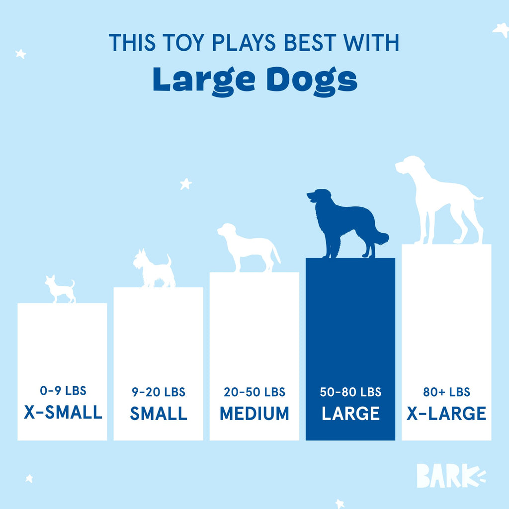 Barkbox Lady Liberty Ball Plush Dog Toy – 2-in-1 Squeaky and Crinkle Dog Toy with Plush Exterior and Textured Ball Core – Large Dog